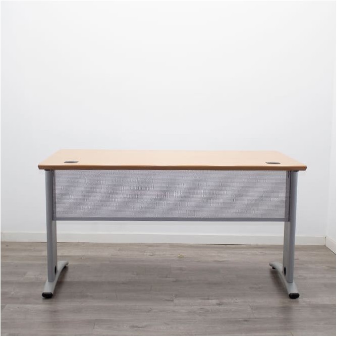 Mesa operativa peral con pata en T invertida de 180cm