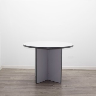 Mesa reunión redonda en gris de 100cm 2