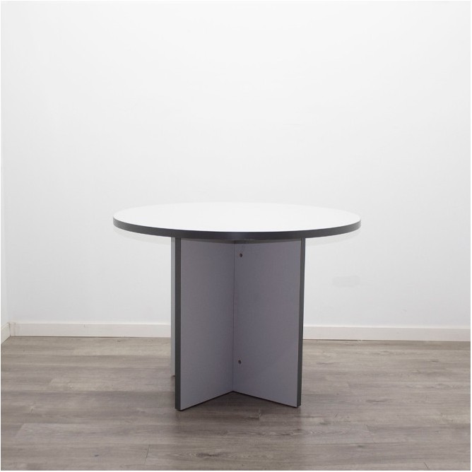 Mesa reunión redonda en gris de 100cm