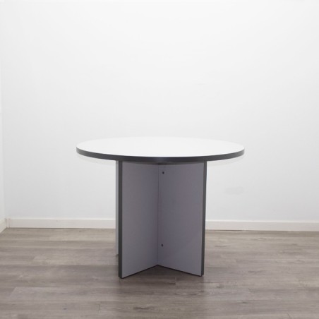Mesa reunión redonda en gris de 100cm