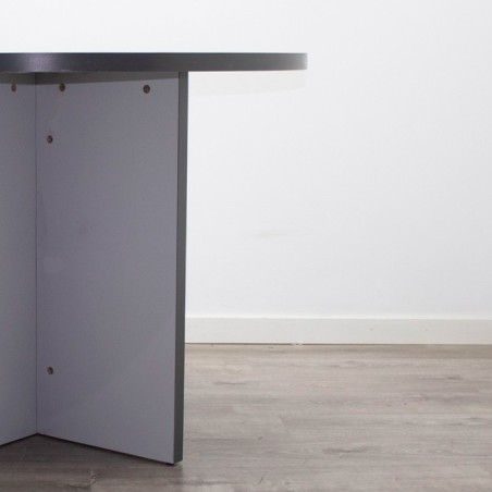 Mesa reunión redonda en gris de 100cm