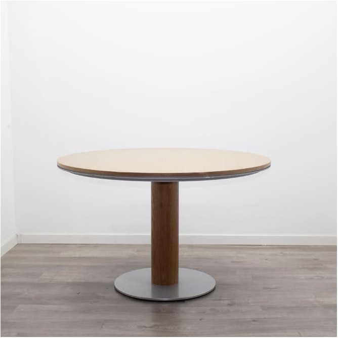 copy of copy of copy of copy of copy of copy of Mesa reunión redonda en palisandro y negro de 100cm