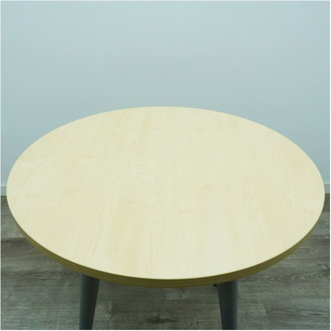 Mesa de reunión redonda en maple de 80cm