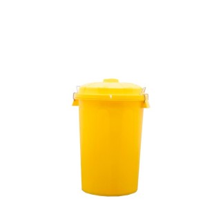 Cubo de basura de plástico amarillo 100l