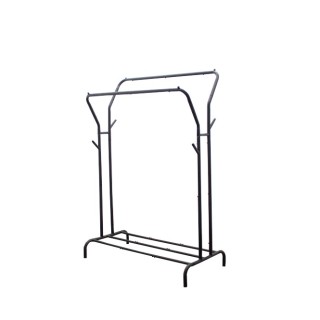 Perchero burro metálico negro con dos alturas