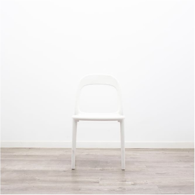 Silla colectividad polipropileno blanco