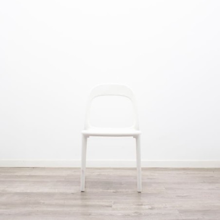 Silla colectividad polipropileno blanco
