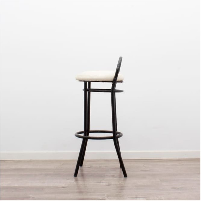 Taburete de 4 patas negra asiento color a elegir