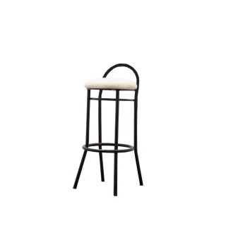 Taburete de 4 patas negra asiento color a elegir