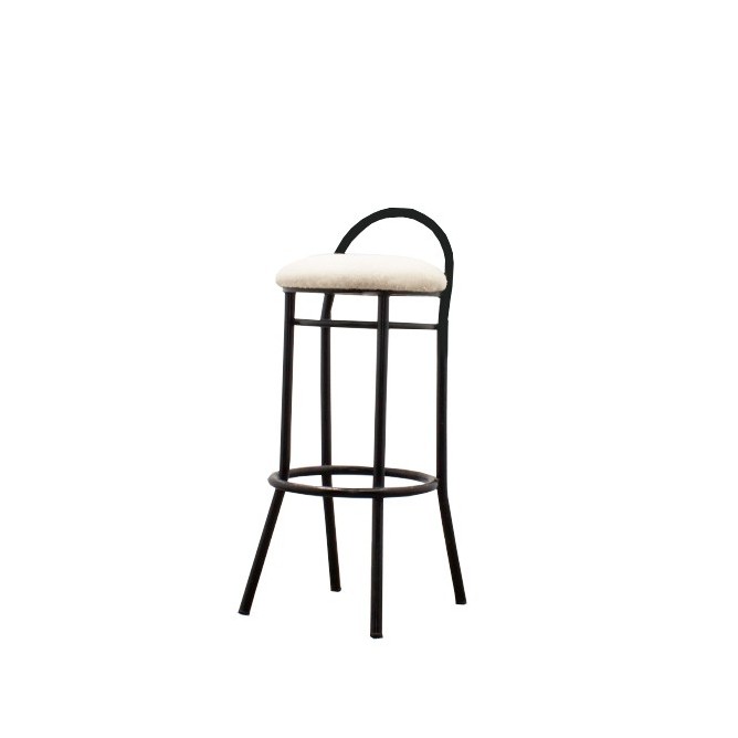 Taburete de 4 patas negra asiento color a elegir