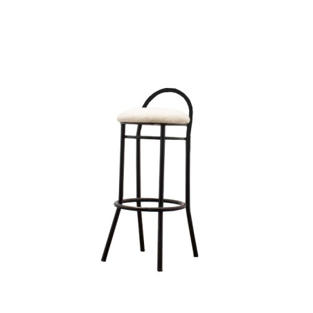 Taburete de 4 patas negra asiento color a elegir