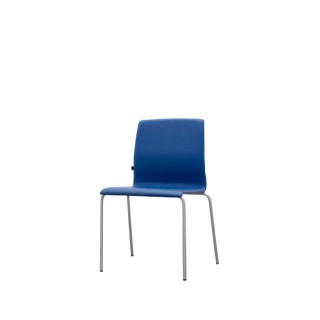 Silla confidente sin brazos en napel azul