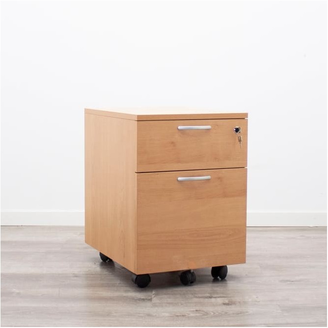 Cajonera cajón y archivo en melamina peral