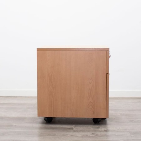 Cajonera cajón y archivo en melamina peral