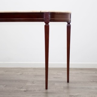 Consola clásica de madera con mármol 2
