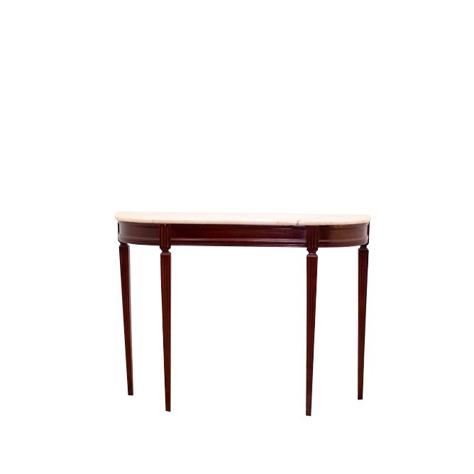 Consola clásica de madera con mármol