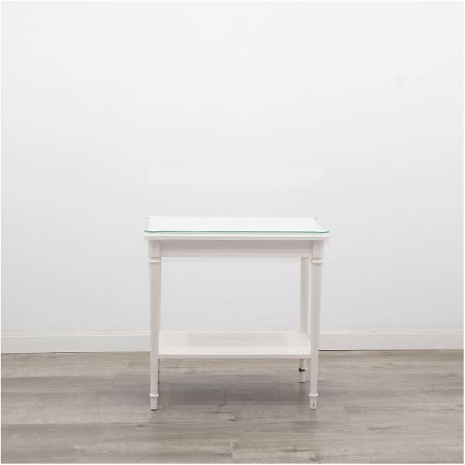 Mesa rincón clásica lacada en blanco
