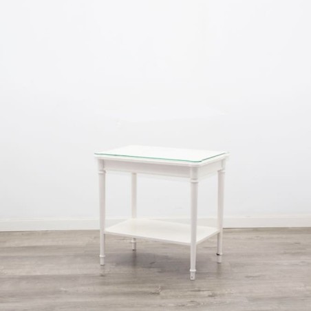 Mesa rincón clásica lacada en blanco