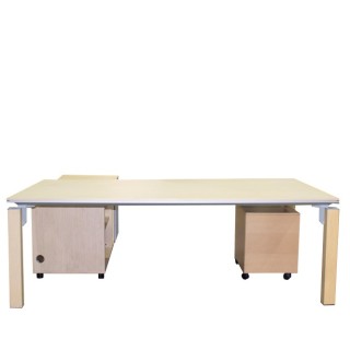 Mesa de dirección con armario pedestal y cajonera de 220cm 2
