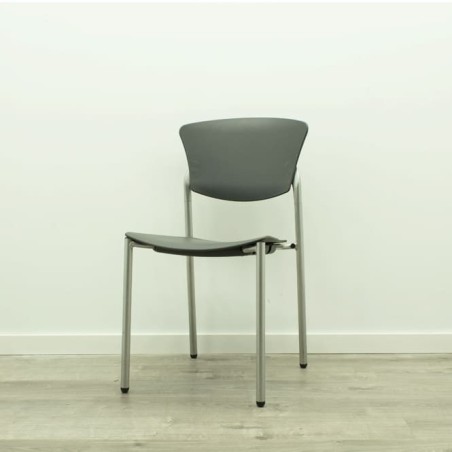 silla colectiva polipropileno gris antracita sin brazos 4 patas