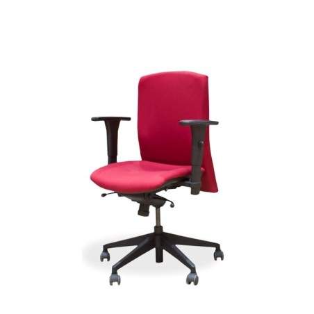 Silla operativa granate con brazos regulables