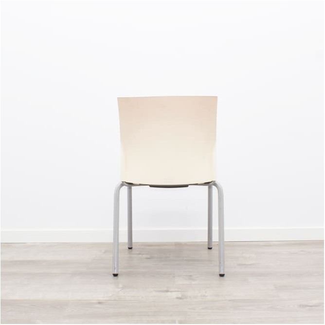 Silla colectividad Steelcase asiento morado respaldo blanco sin brazos