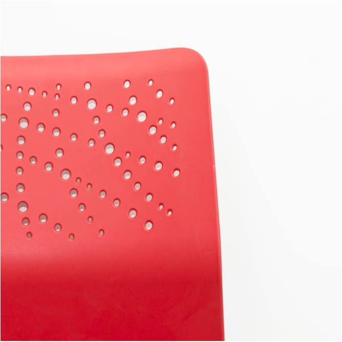 Silla colectividad ACTIU polipropileno rojo sin brazos