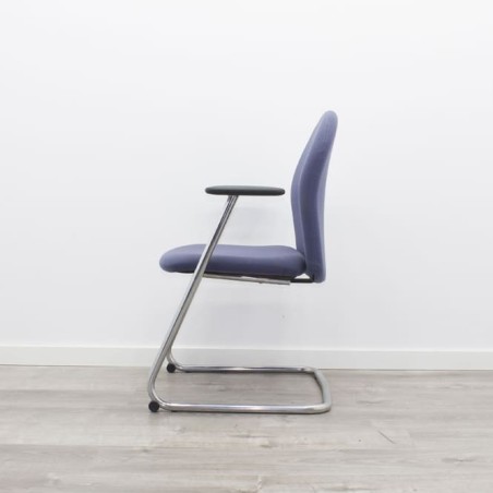 Silla confidente de FRANCH tapizado azul con brazos