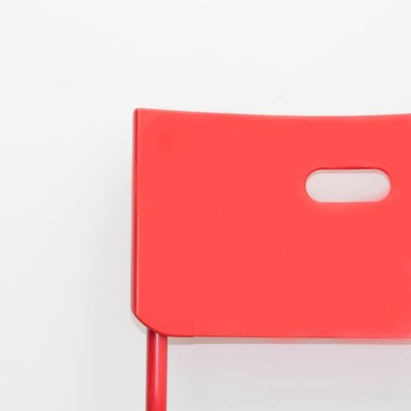 Silla colectividad roja sin brazos