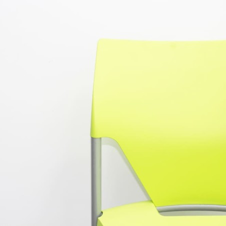 Silla colectividad verde fluor sin brazos