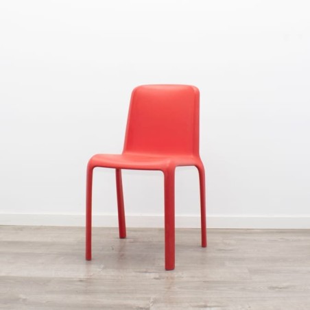 Silla colectividad Polipropileno rojo sin brazos