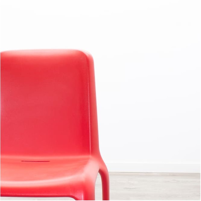 Silla colectividad Polipropileno rojo sin brazos