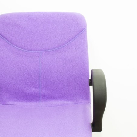 Silla confidente tapizado malva estructura negra