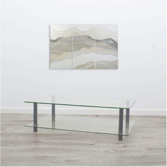 Mesa de centro de cristal 