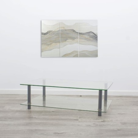 Mesa de centro de cristal 