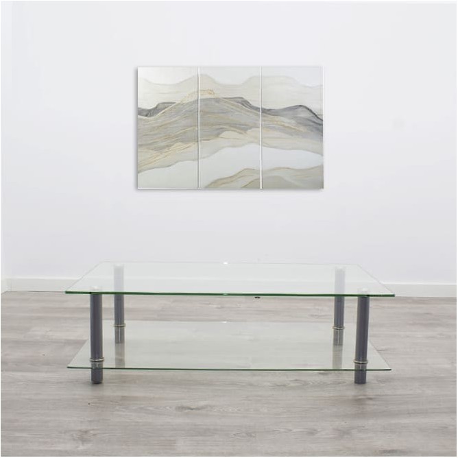 Mesa de centro de cristal 