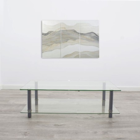 Mesa de centro de cristal 