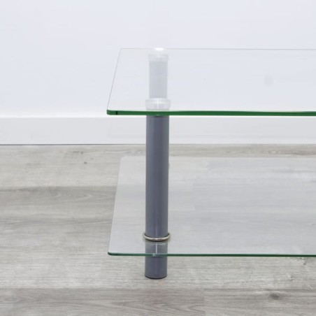 Mesa de centro de cristal 