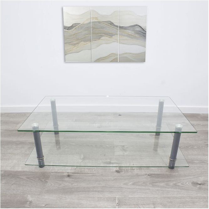Mesa de centro de cristal 