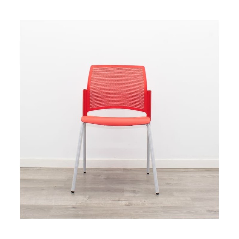 Silla colectividad pvc azul,rojo o gris estructura gris