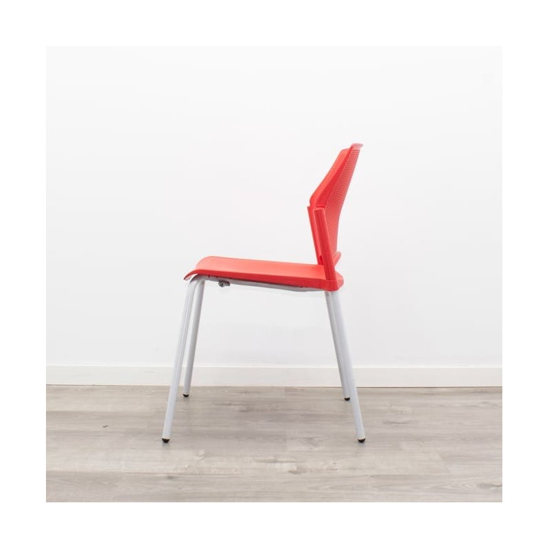 Silla colectividad pvc azul,rojo o gris estructura gris