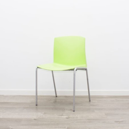 Silla colectividad verde sin brazos