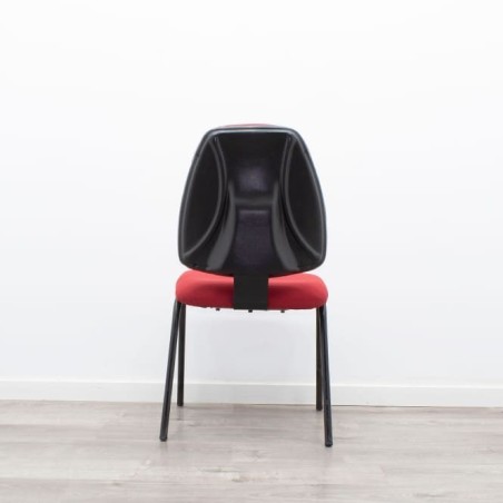 Silla confidente roja sin brazos