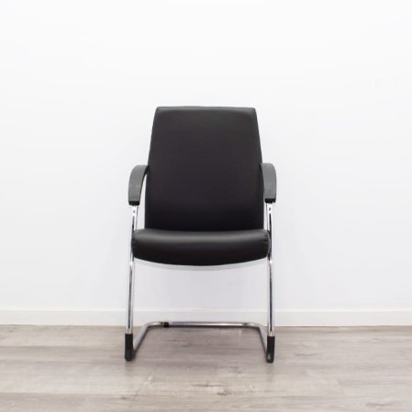 Silla confidente napel negro base patín
