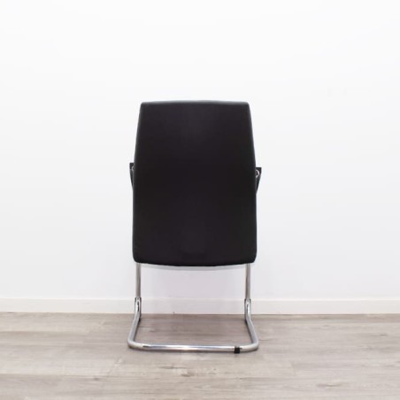 Silla confidente napel negro base patín