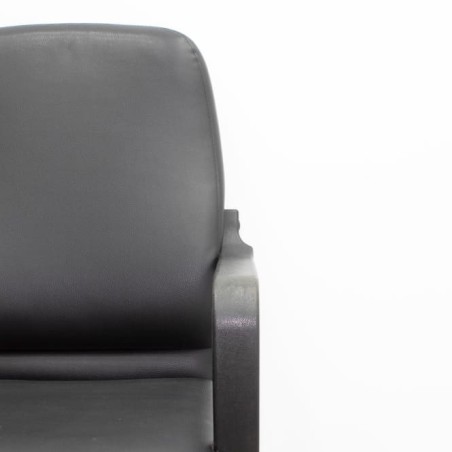 Silla confidente napel negro con base patín