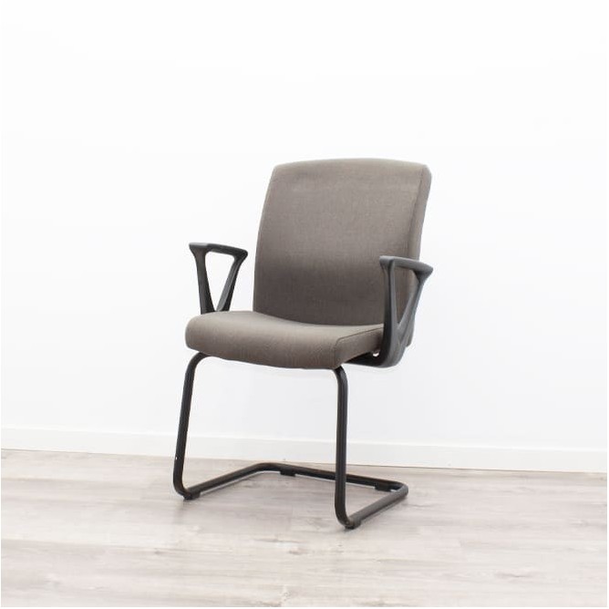 Silla confidente azul o gris base patín