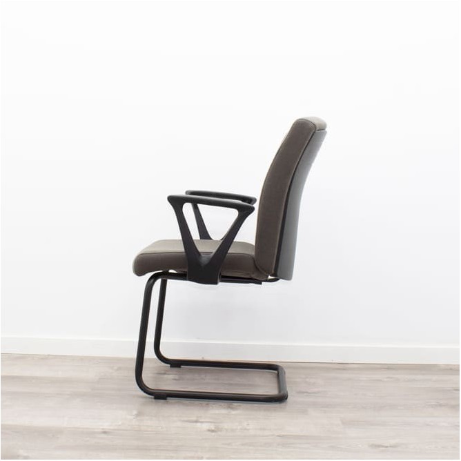 Silla confidente azul o gris base patín