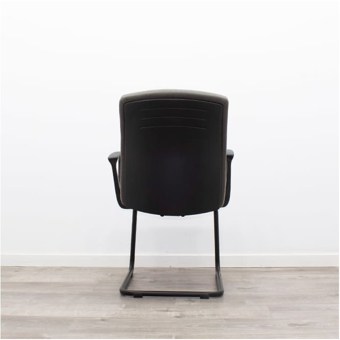 Silla confidente azul o gris base patín