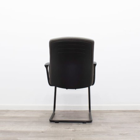 Silla confidente azul o gris base patín